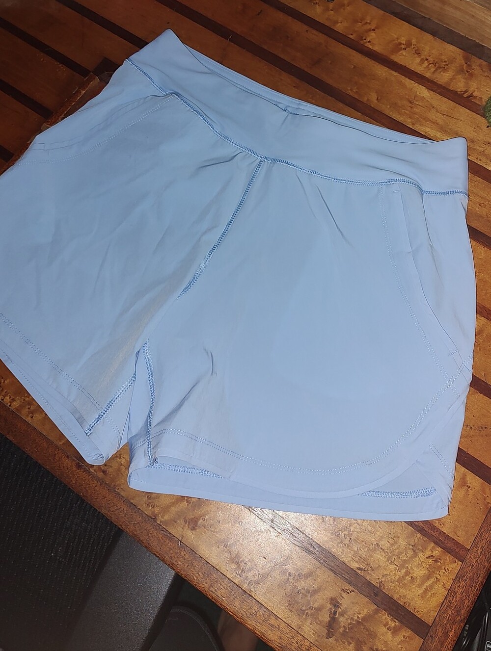 Lands End Size 8 Light Blue Women’s Swim Trunk Board Shorts